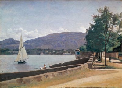 The Quai des Paquis, Geneva by Jean Baptiste Camille Corot